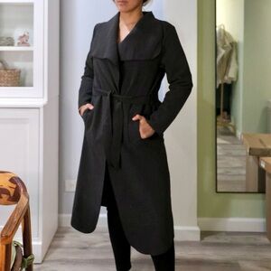 Stylish Gray Belted Coat